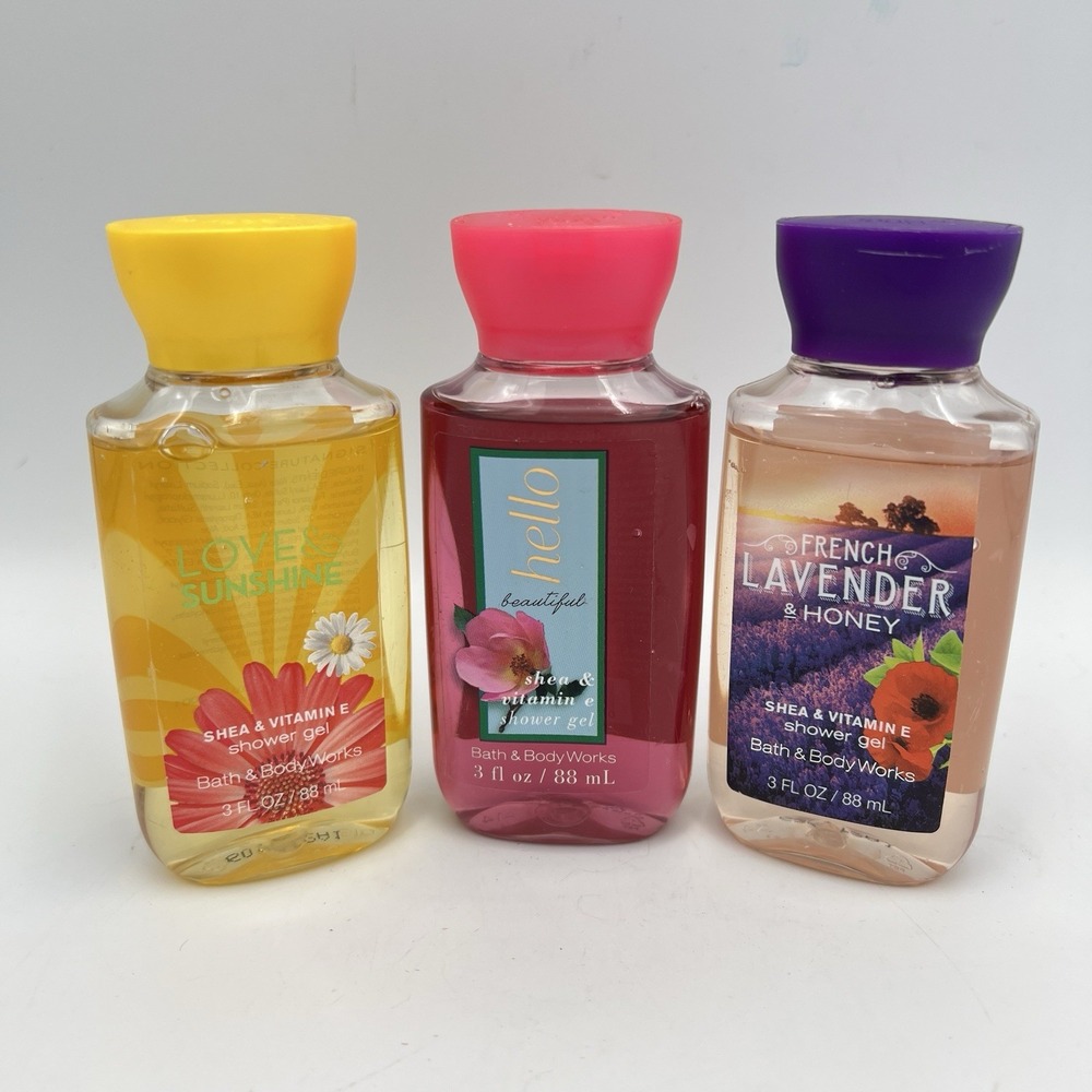Bath & Body Works Hello Beautiful, Love & Sunshine, Lavender Honey Shower Gel